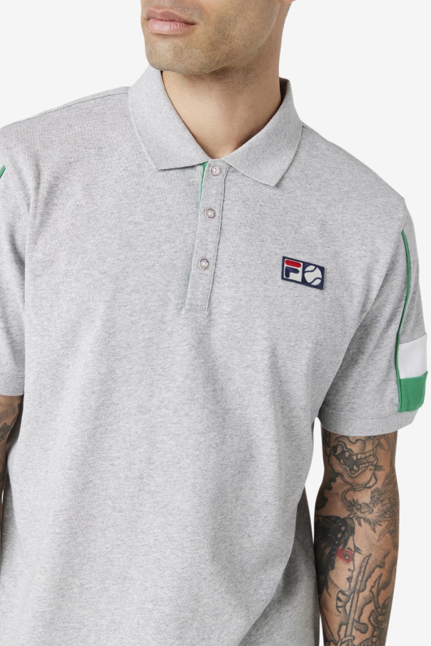 Polo Fila Coda Cinza Claro/jelly Bean/branco
