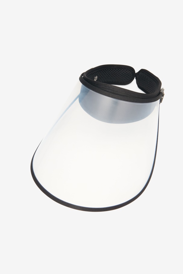 Protetor Facial De Plástico Preto/transparente Fila