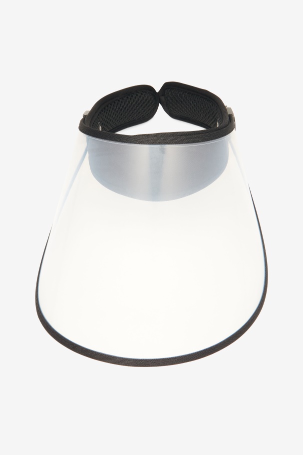 Protetor Facial De Plástico Preto/transparente Fila