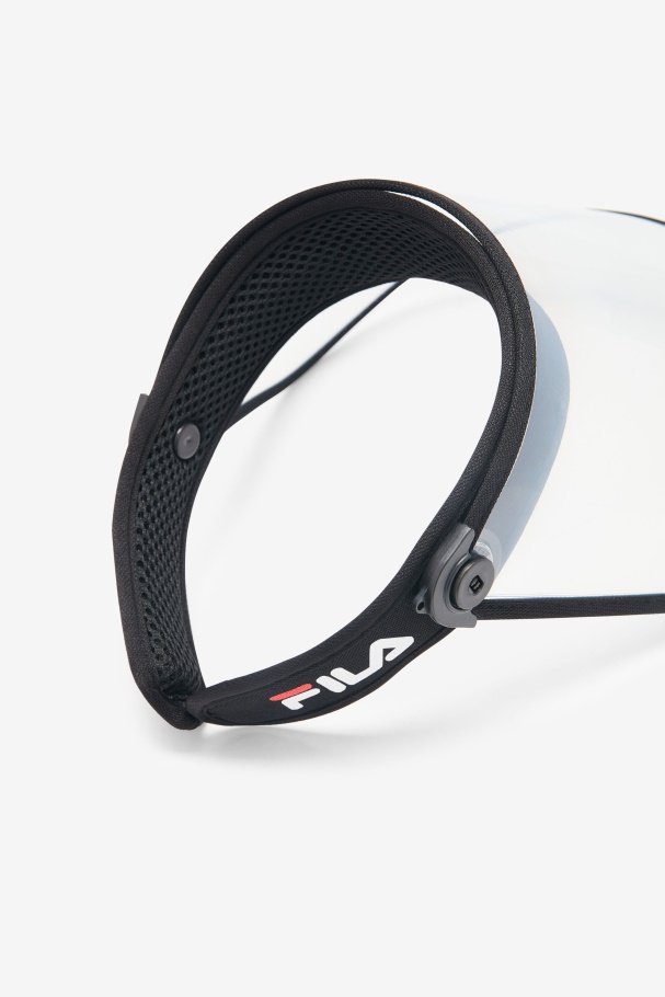 Protetor Facial De Plástico Preto/transparente Fila