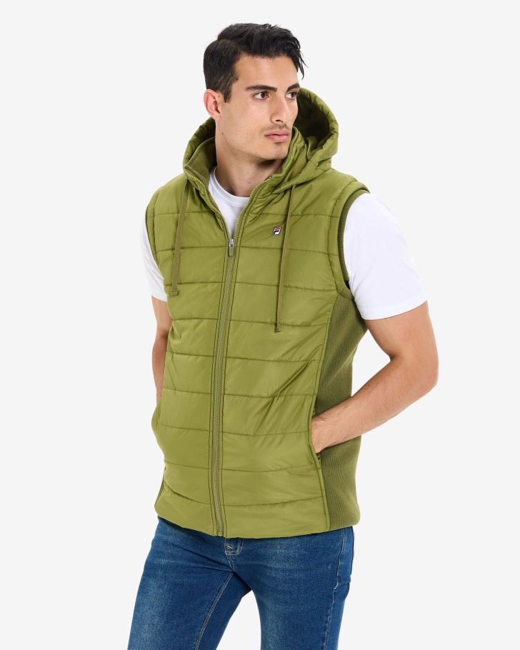 Rabo De Cavalo Julio Masculino Puff Fila Olive