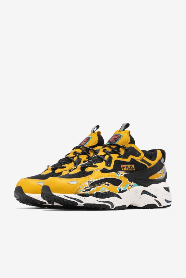 Rastreador De Raios Masculino Apex Fila Preto/vara Dourada/branco