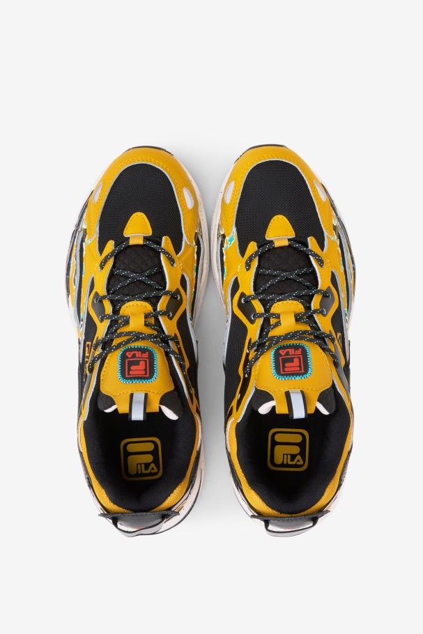 Rastreador De Raios Masculino Apex Fila Preto/vara Dourada/branco