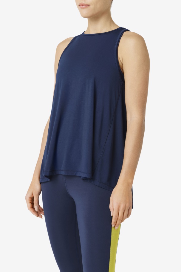 Regata Fila Marinho Fi-lux Aberta Nas Costas