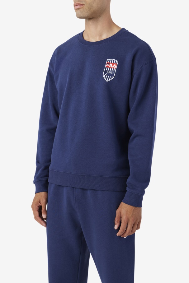 Remendo De Lã 2pac Tripulação Fila Navy