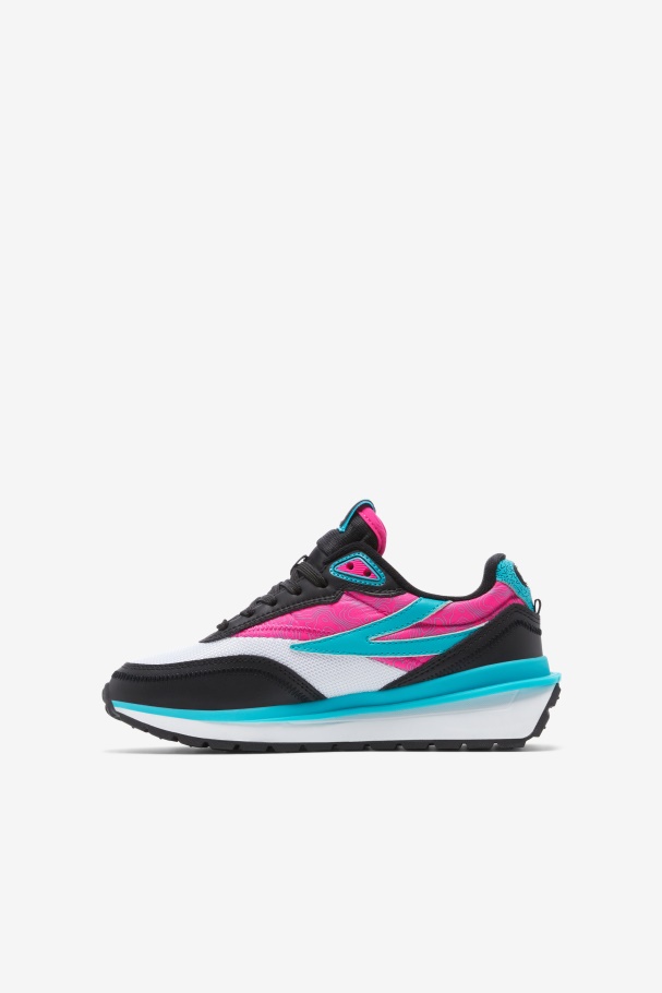 Renno Infantil Preto/rosa Glo/branco Fila