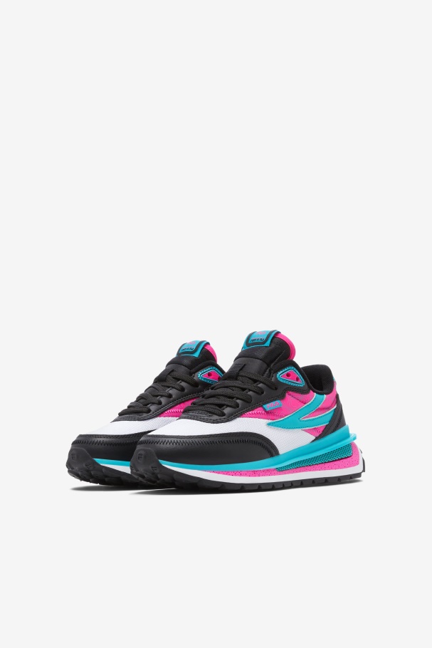 Renno Infantil Preto/rosa Glo/branco Fila