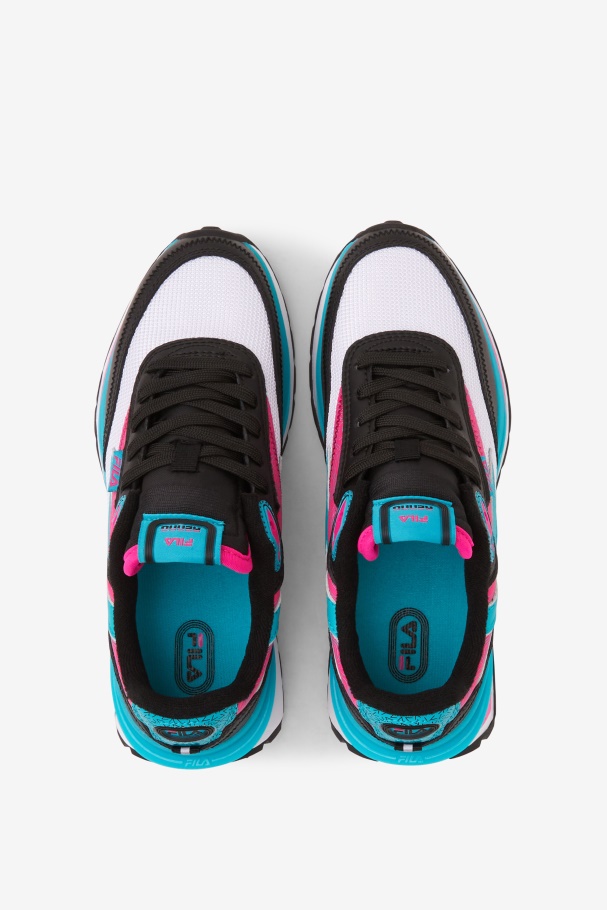 Renno Infantil Preto/rosa Glo/branco Fila