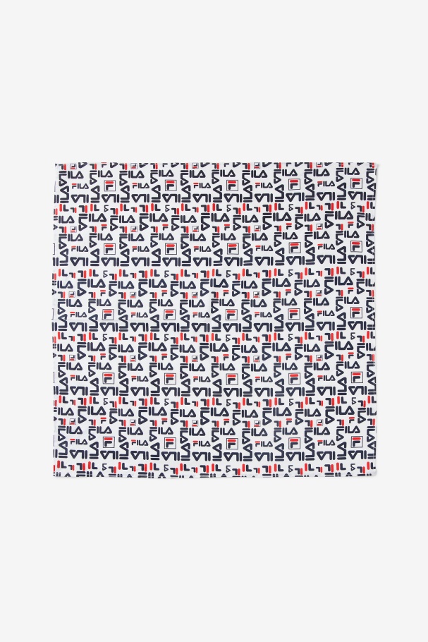 Repetindo Logotipo Bandana Fila Branco Multi