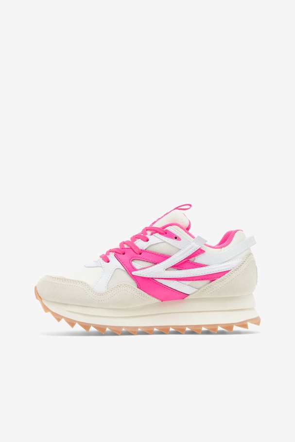 Sandenal Feminino Fila Orbit Branco/rosa/branco