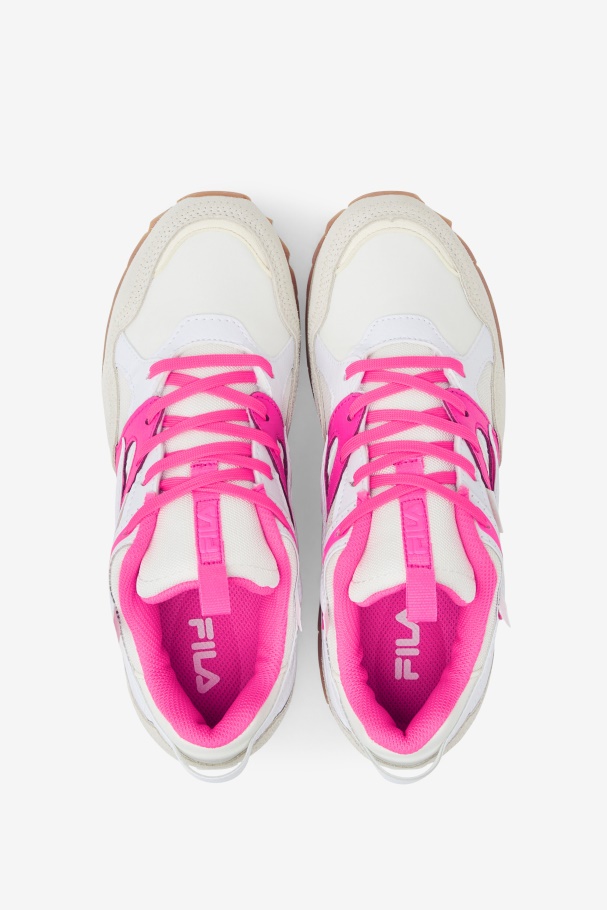 Sandenal Feminino Fila Orbit Branco/rosa/branco