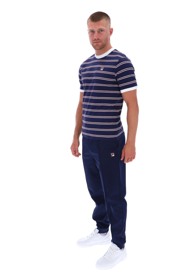 Santiago Camiseta Ringer Com Listras Heritage Fila