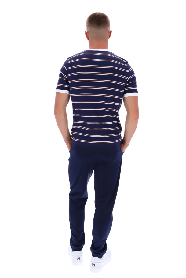 Santiago Camiseta Ringer Com Listras Heritage Fila