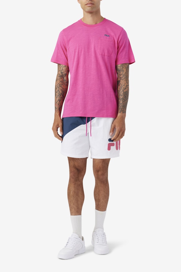 Short De Banho Ama Marinho/branco/roxo