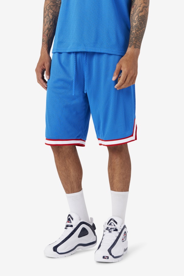 Short De Basquete Ovi Azul/branco/vermelho/ouro Fila