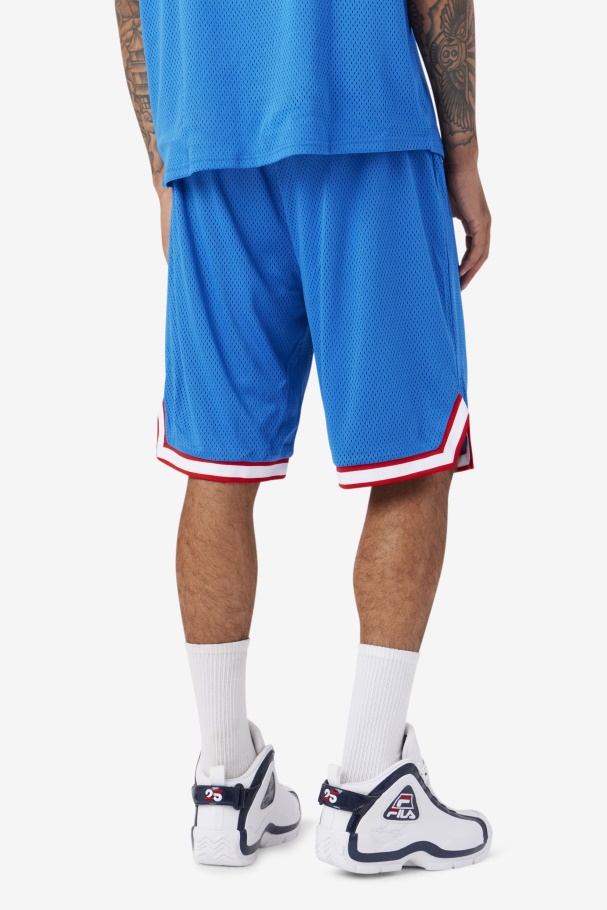 Short De Basquete Ovi Azul/branco/vermelho/ouro Fila