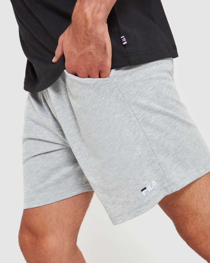 Shorts De Jérsei Clássico Masculino Fila Marle Prata