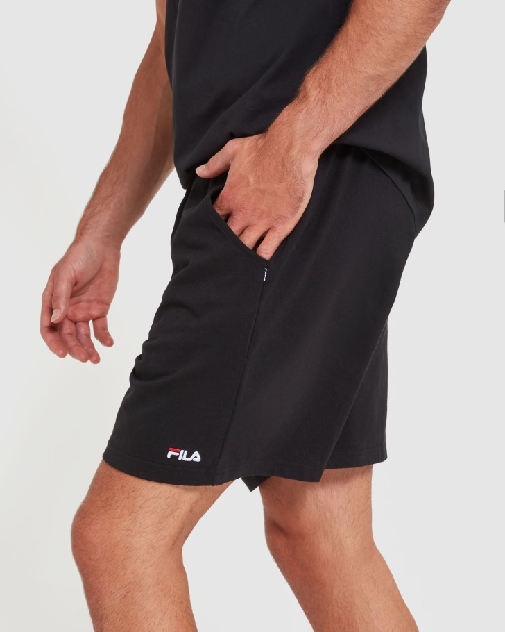 Shorts De Jérsei Masculino Clássico Fila Preto