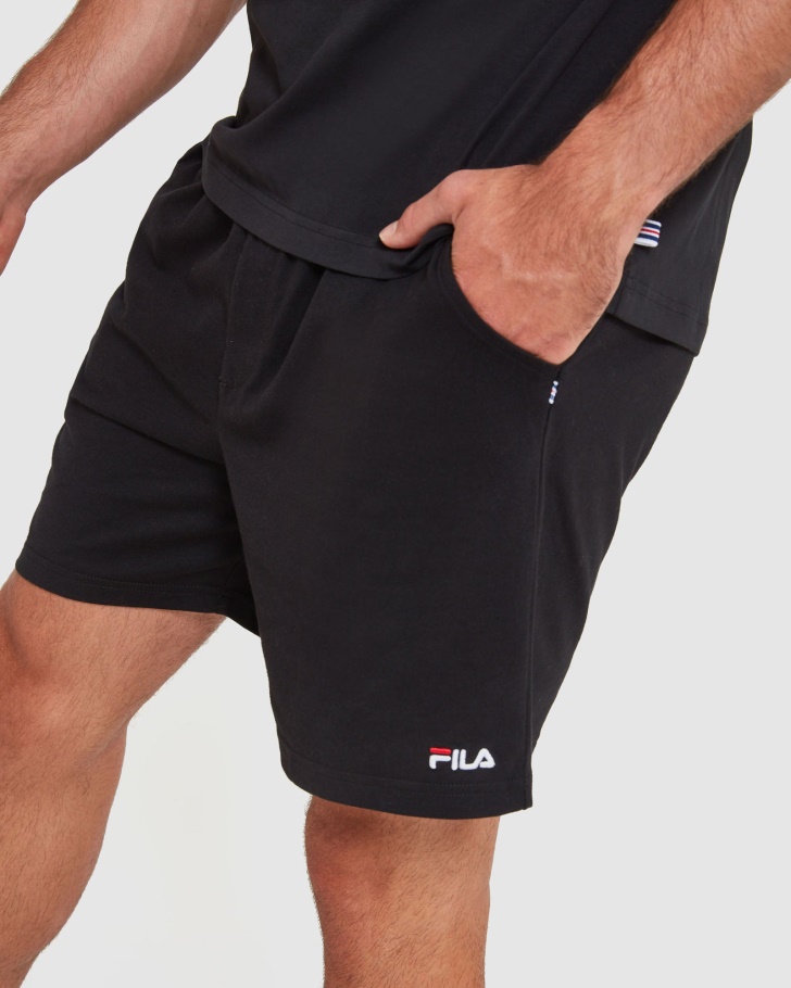 Shorts De Jérsei Masculino Clássico Fila Preto