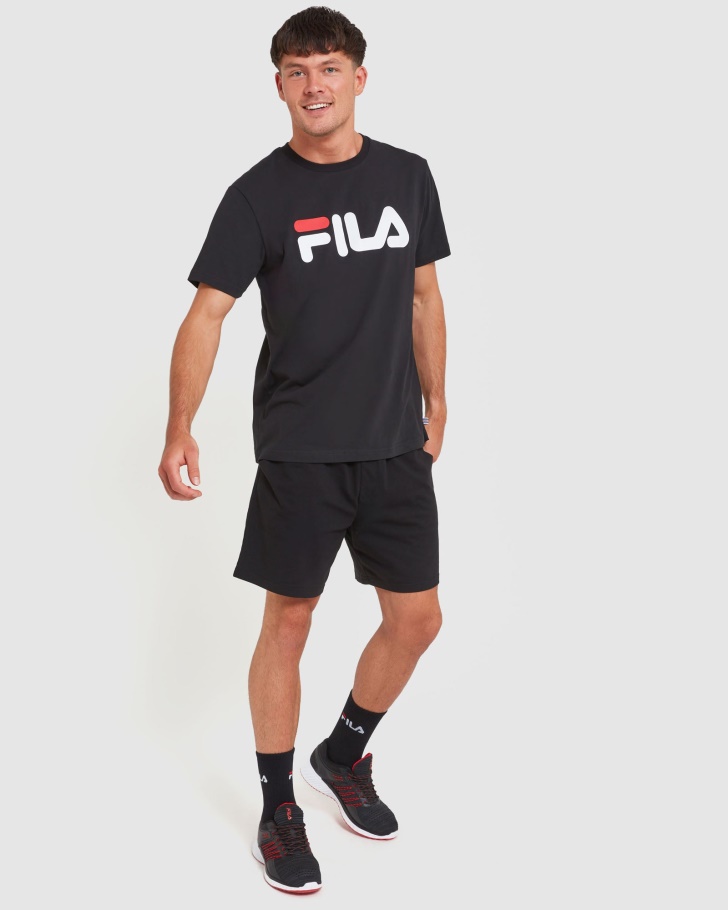 Shorts De Jérsei Masculino Clássico Fila Preto
