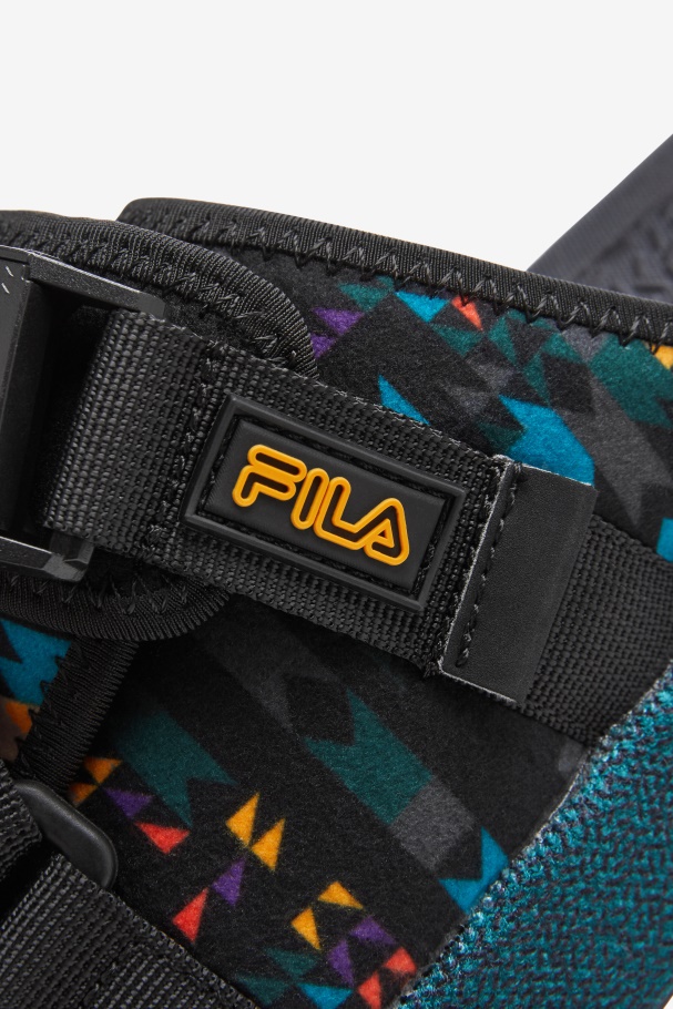 Slide Atlas Masculino Black/june Bug/saffron Fila