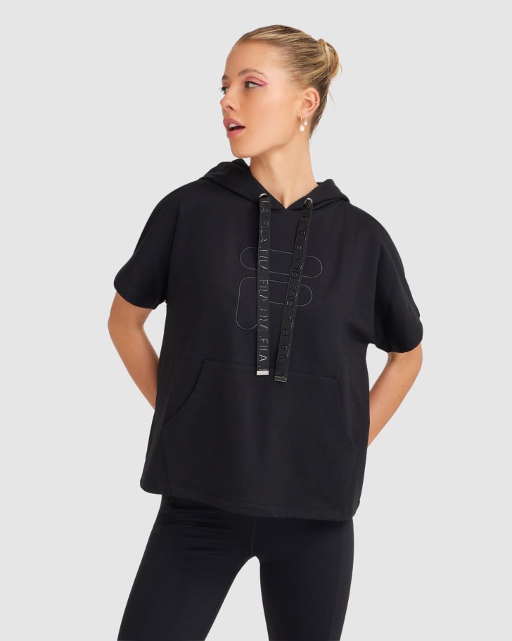 Spencer Ss Hoody Fila Feminino Preto