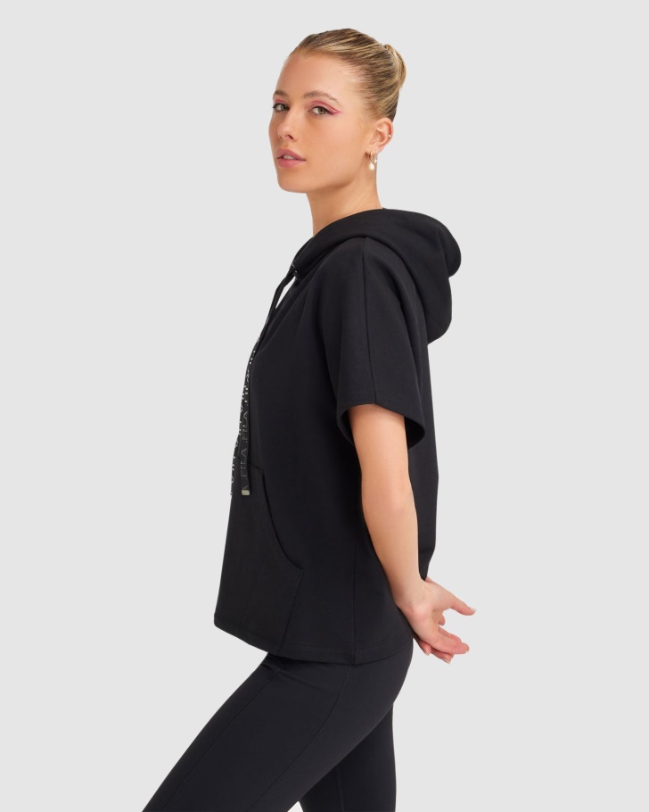 Spencer Ss Hoody Fila Feminino Preto