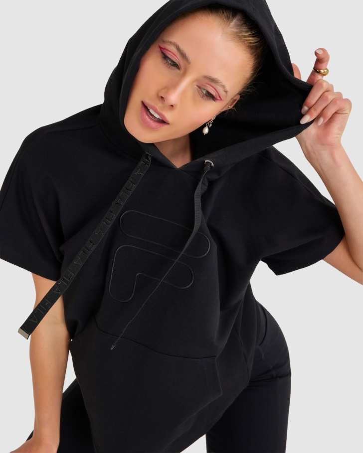 Spencer Ss Hoody Fila Feminino Preto