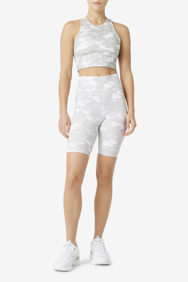 Sutiã Esportivo Branco De Gola Alta Fila Uplift