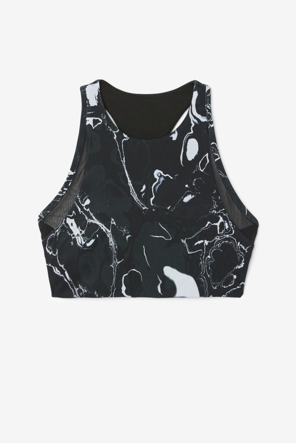 Sutiã Esportivo Fila Uplift Com Costas Em T Mármore Preto