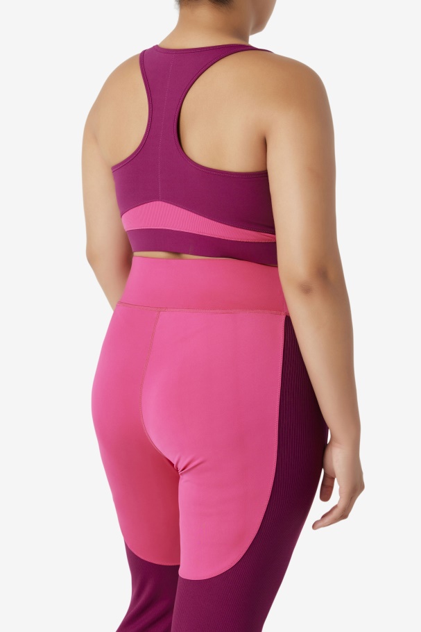 Sutiã Esportivo Magenta Roxo/rosa Brilhante Fila Uplift Costas Nadador