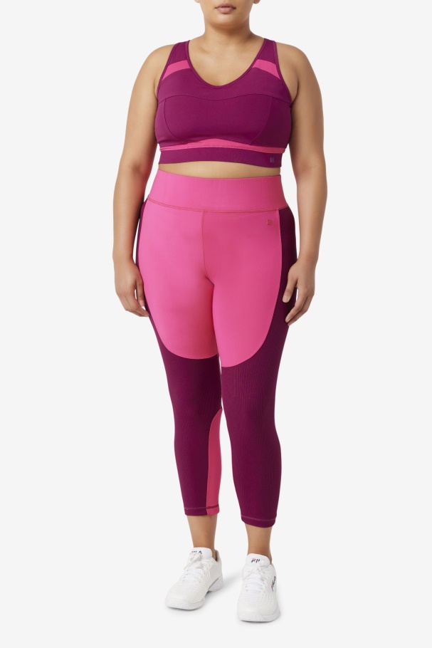 Sutiã Esportivo Magenta Roxo/rosa Brilhante Fila Uplift Costas Nadador
