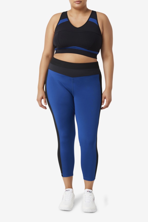 Sutiã Esportivo Uplift Costas Nadador Fila Preto/marinho Peônia