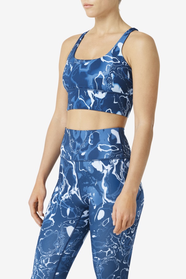 Sutiã Fila Uplift Azul Marinho Com Costas Cruzadas