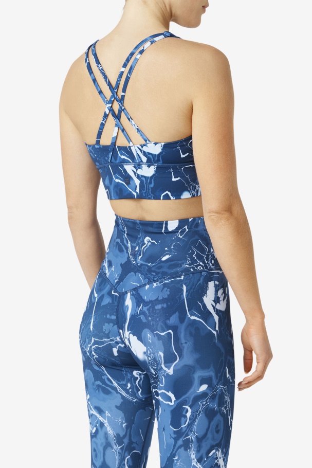 Sutiã Fila Uplift Azul Marinho Com Costas Cruzadas