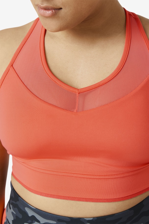 Sutiã Fila Uplift Costas Nadador Coral Quente