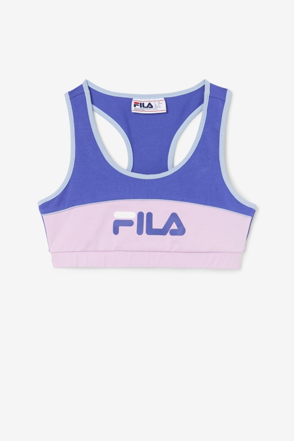 Sutiã Kairi Top Fila Azul/orquídea/azul/branco