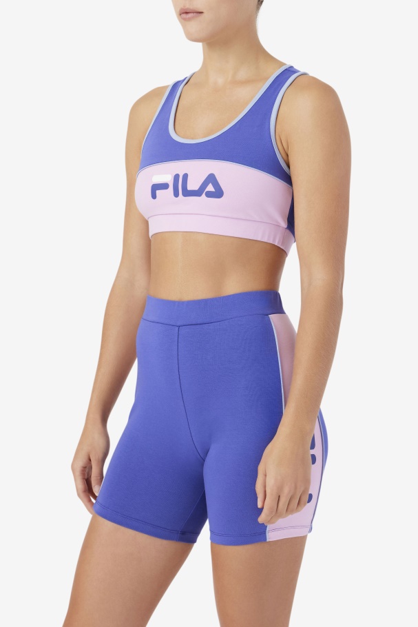 Sutiã Kairi Top Fila Azul/orquídea/azul/branco