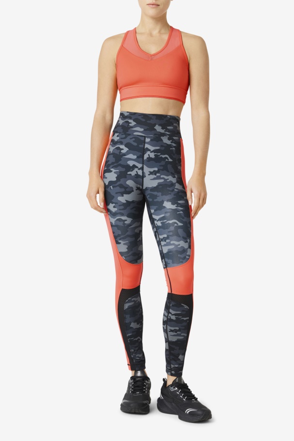 Sutiã Top Fila Com Costas Nadador Hot Coral Uplift