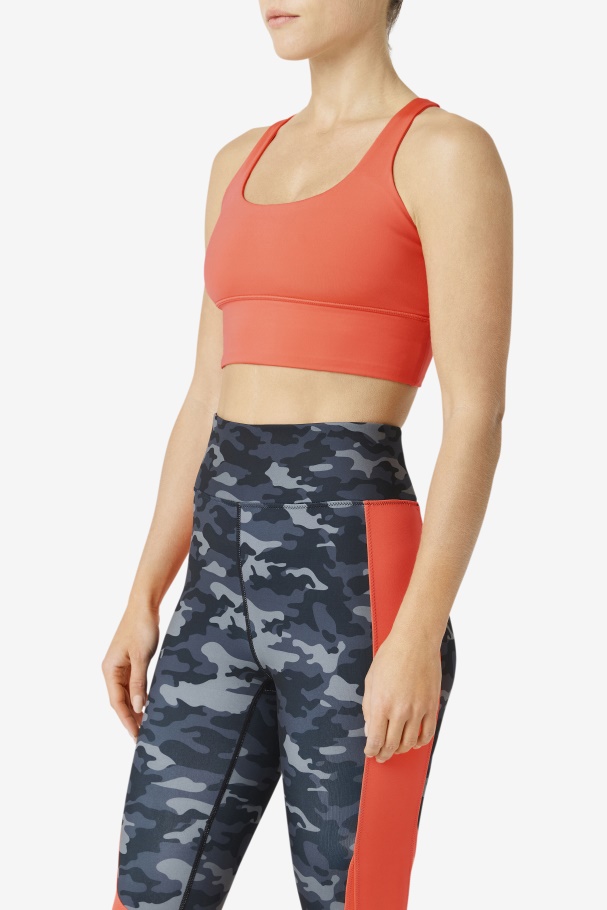 Sutiã Top Uplift Cruzado Nas Costas Fila Hot Coral