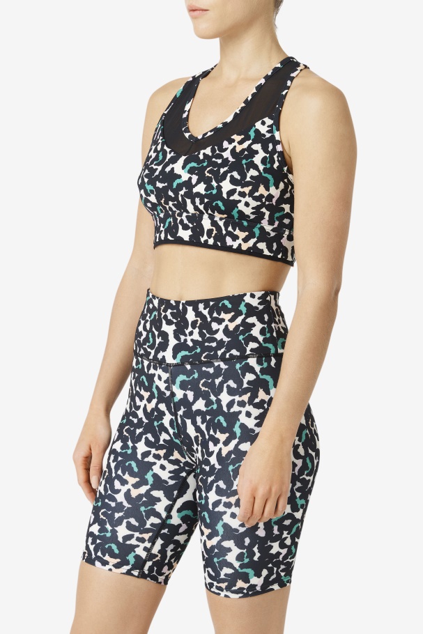 Sutiã Uplift Costas Nadador Fila Preto Animal