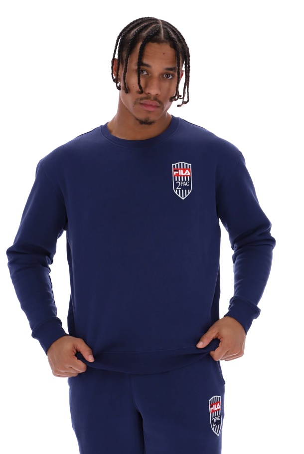 Suéter Com Remendo De Lã Fila Tupac