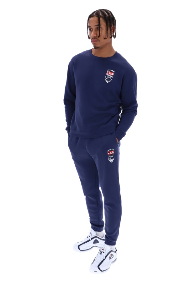 Suéter Com Remendo De Lã Fila Tupac