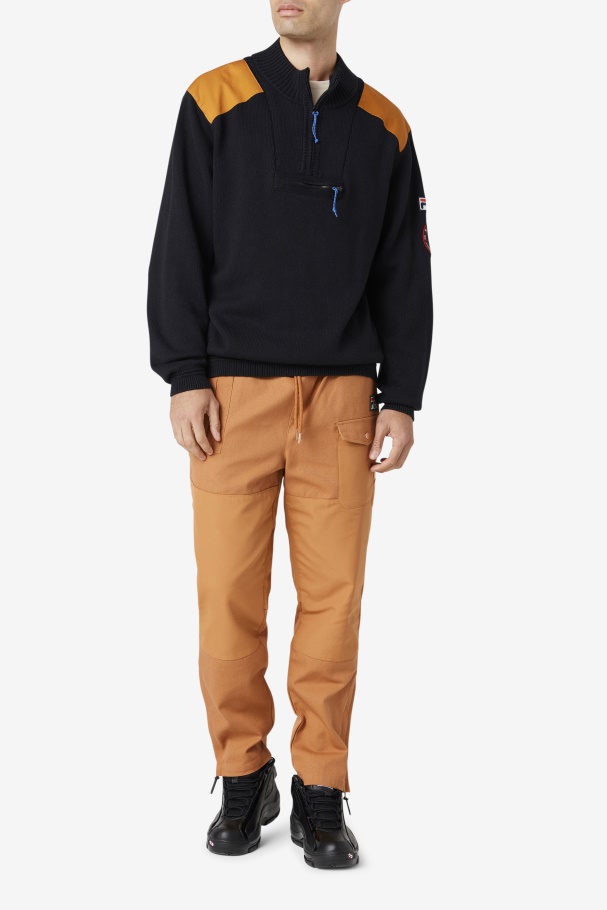 Suéter Preto/adobe Merkle 1/4 Zip Fila