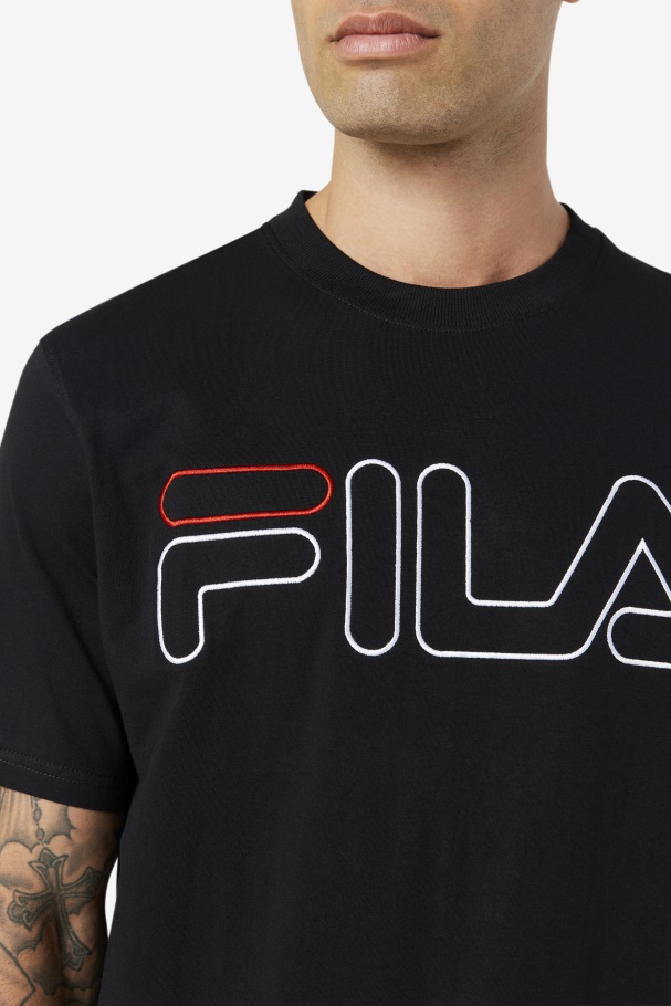 Tee Fila Preto/branco/vermelho Borough