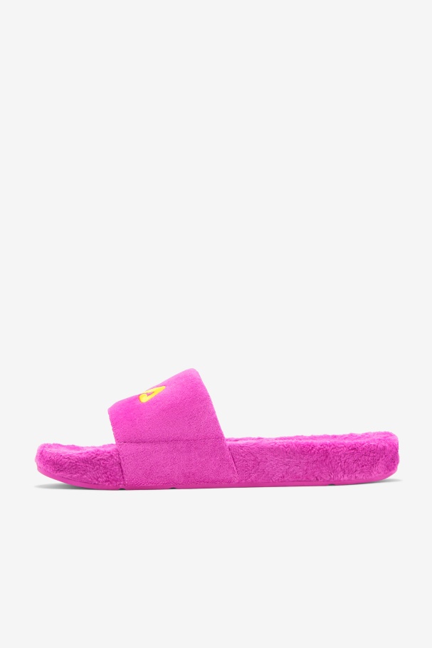 Terry Drifter Slide Fila Roxo/amarelo/pequeno Quatro
