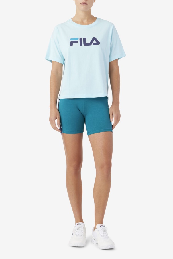 Thea Tee Fila Iced Aqua/navy/biscay Bay