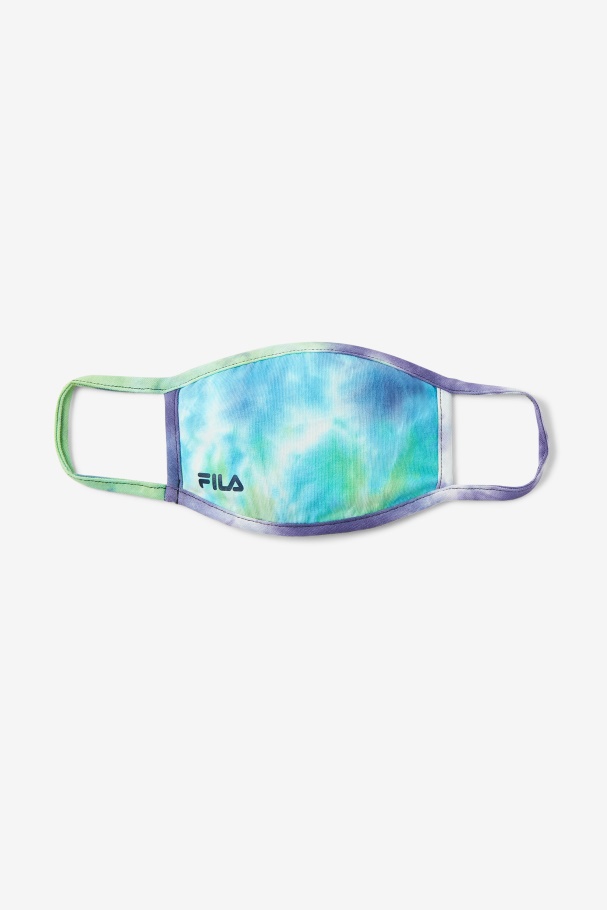Tie Dye Azul Aqua Fila Máscara Facial Tie Dye