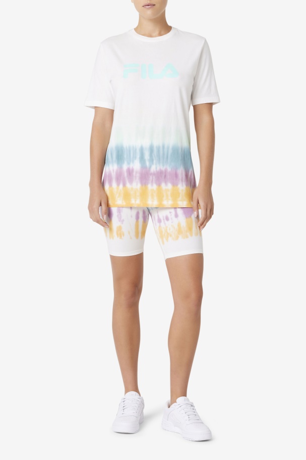 Tie Dye Branco Fila Taima Tie Dye Bike Short