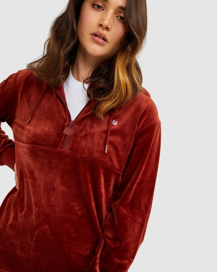 Tijolo Fila Unissex Dallas Qtr Zip